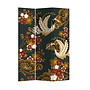 Japanische Paravent Raumteiler B120xH180cm 3-teilig Japanische Kräne