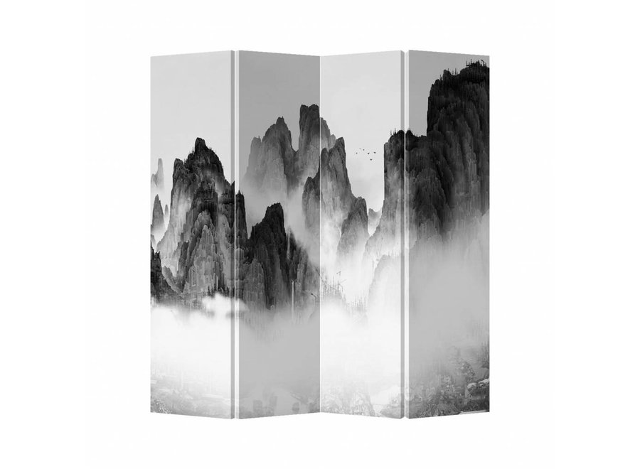 Paravento L160xH180cm Divisori Tela 4 Pannelli Pieghevole Separatore