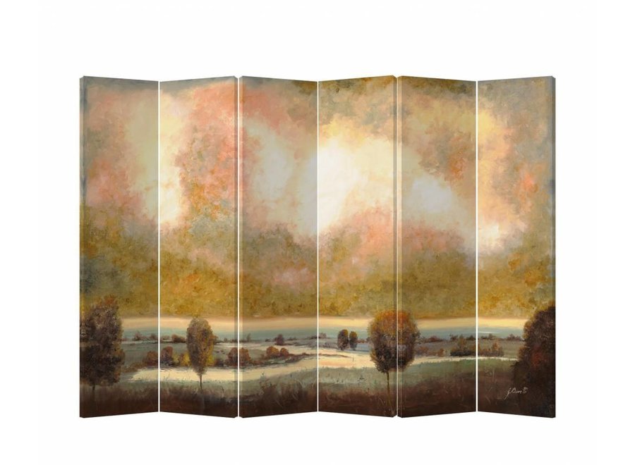 Paravento Separè Divisorio Interno L240xA180cm Paesaggio 6 Pannelli