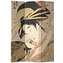 Biombo Japones Separador Anch.120xAlt.180cm Mujer Japonesa