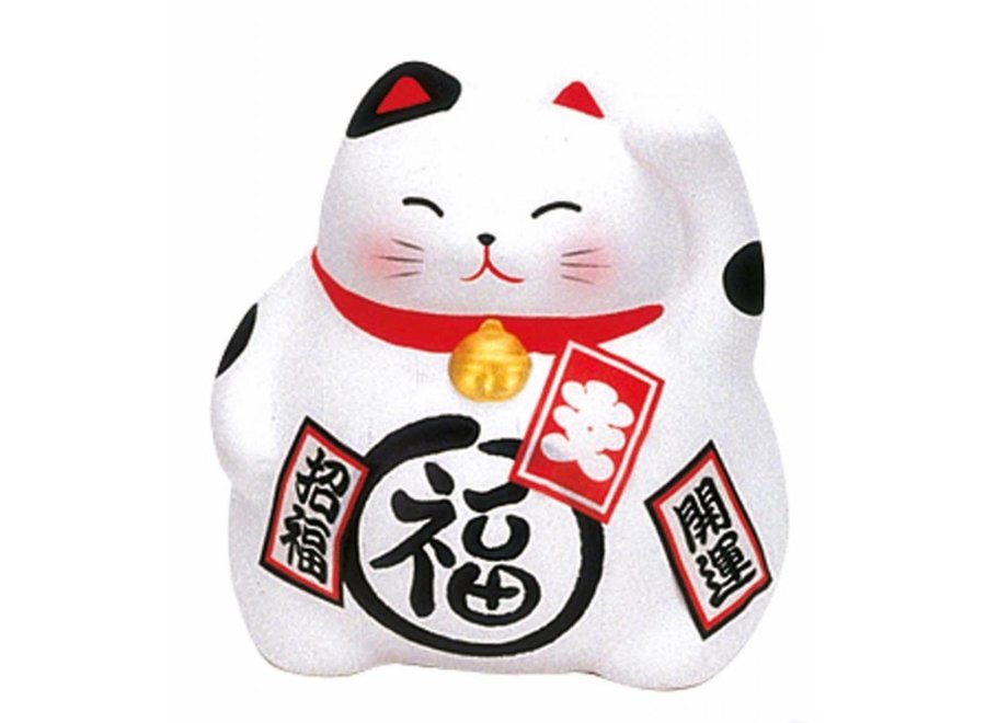 Winkekatze Maneki Neko White - mehr Glück