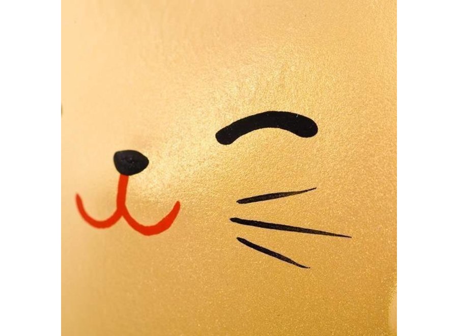 Lucky Cat Maneki Neko Small - Better Fortune Gold 5.5 cm