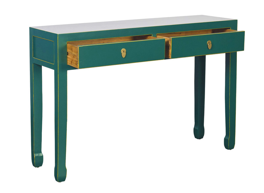 Mesa Consola China Verde Azulado - Orientique Colección An120xP35xAl80cm