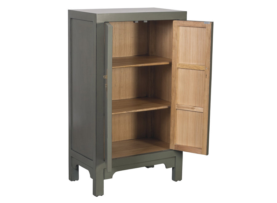 Chinois Cabinet Olive Grey - Orientique Collection W70xD40xH120cm