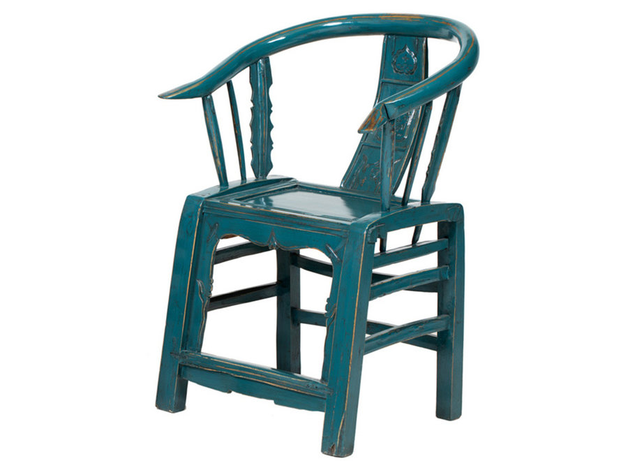 Chinese Chair Traditional Blue W69xD69xH95cm