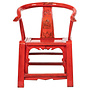Chinese Chair Traditional Red W69xD69xH95cm