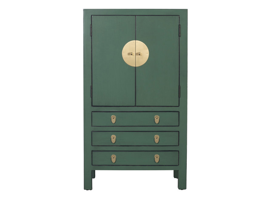 Chinese Cabinet Pine Green W63xD38xH110cm