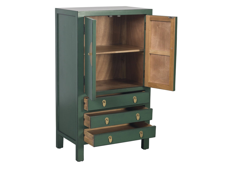 Armoire Chinoise Verte Sapin L63xP38xH110cm