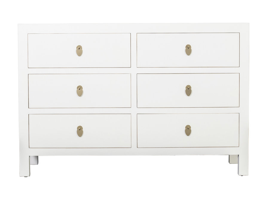 Commode Chinoise Blanc Neige L120xP40xH80cm