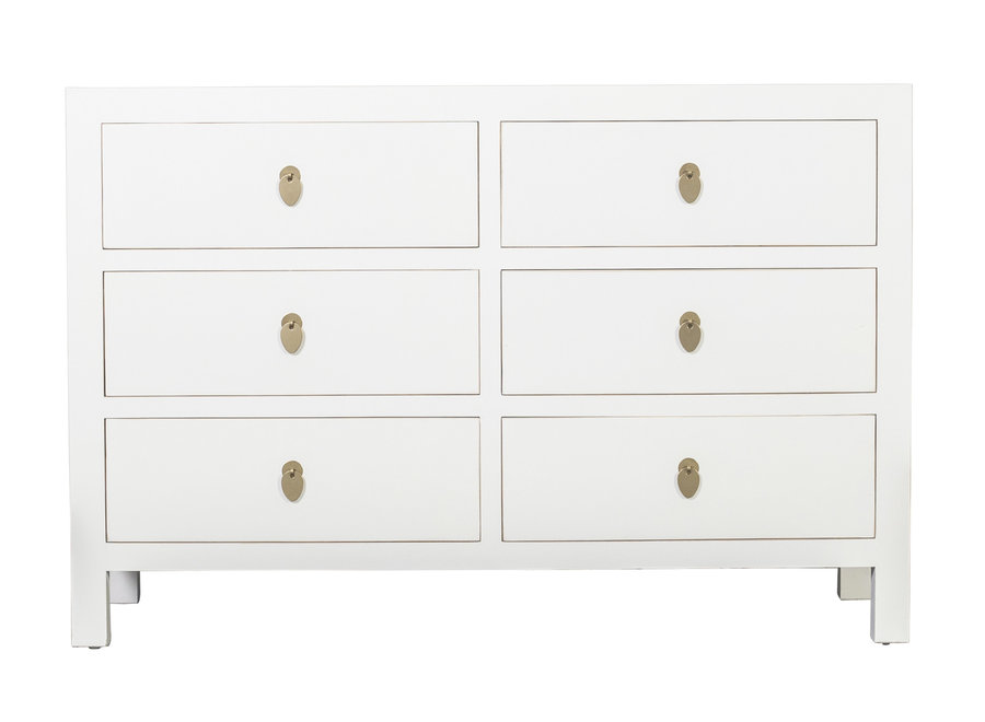 Chinese Chest of Drawers Snow White W120xD40xH80cm