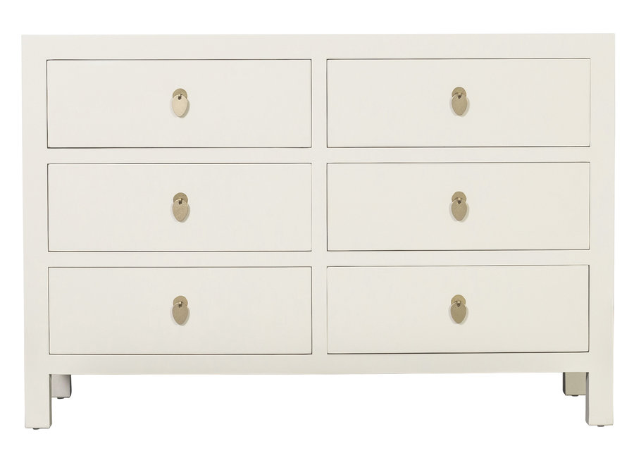 Chinese Chest of Drawers Moonshine Greige W120xD40xH80cm