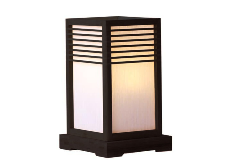 Japanese Table Lamp Black Okinawa W20xD20xH32cm