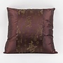 Cuscino Cinese in Seta Caratteri Marrone 45x45cm