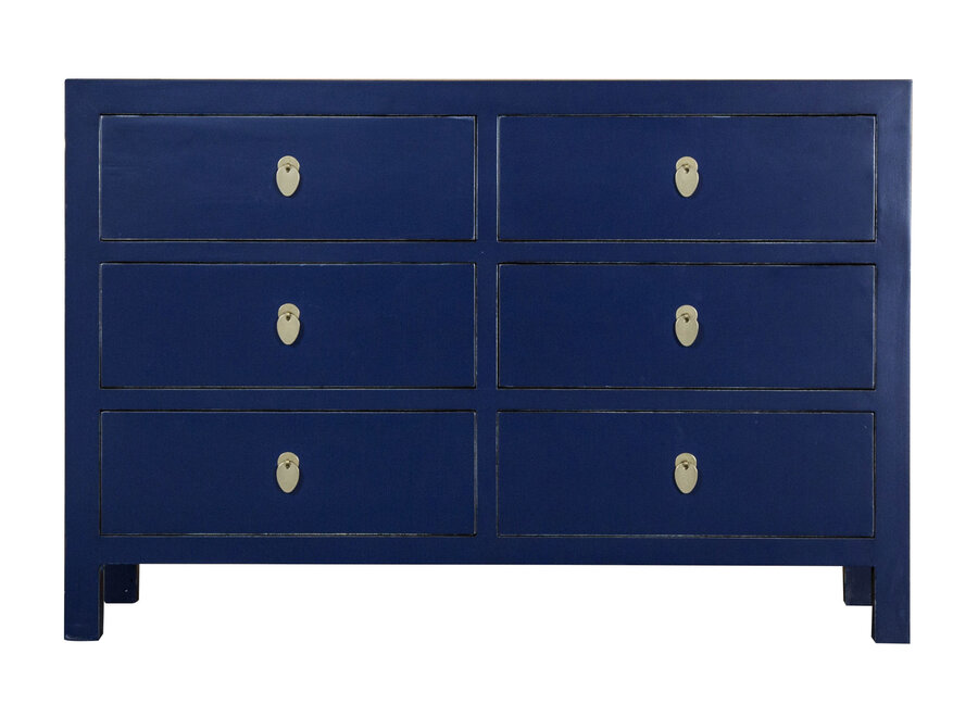 Chinese Chest of Drawers Midnight Blue W120xD40xH80cm