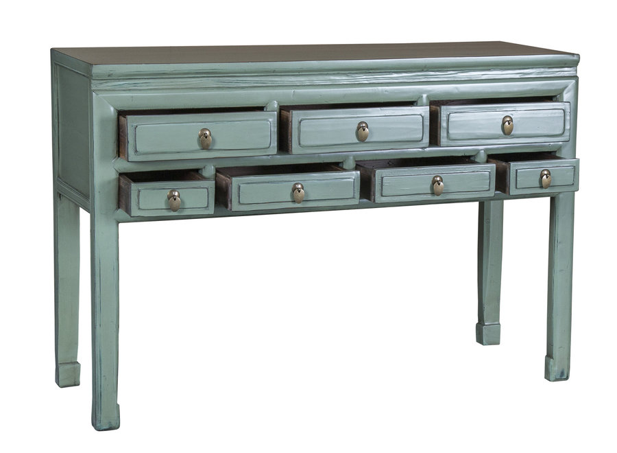 Mesa Consola China Antigua Menta Verde An121xP45xAl89cm