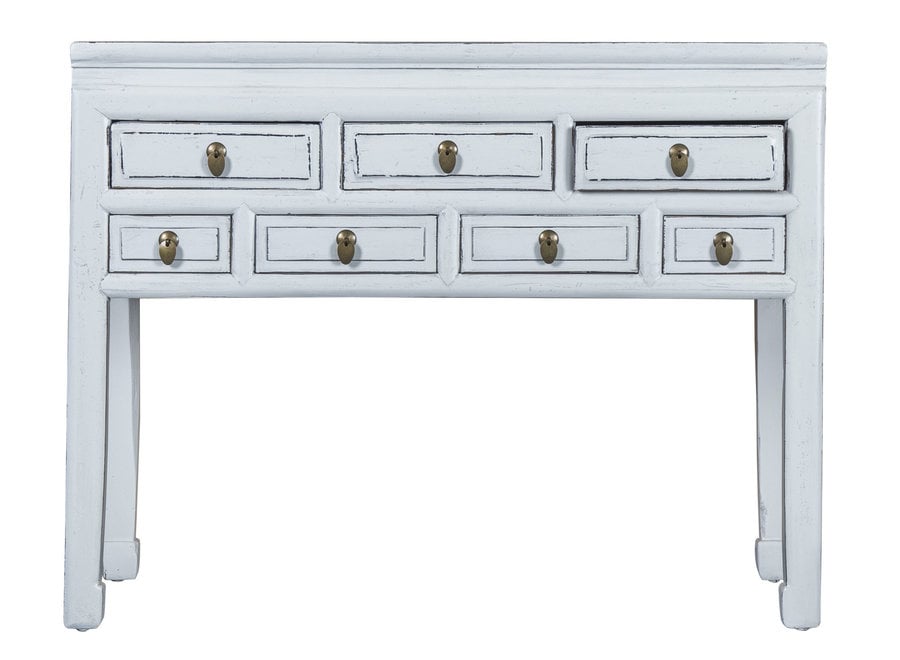 Antique Chinese Console Table Polar White W121xD45xH88cm
