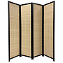 Bamboo Room Divider 4 Panels W160xH180cm Black