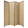 Bamboo Room Divider Natural 4 Panel W160xH180cm
