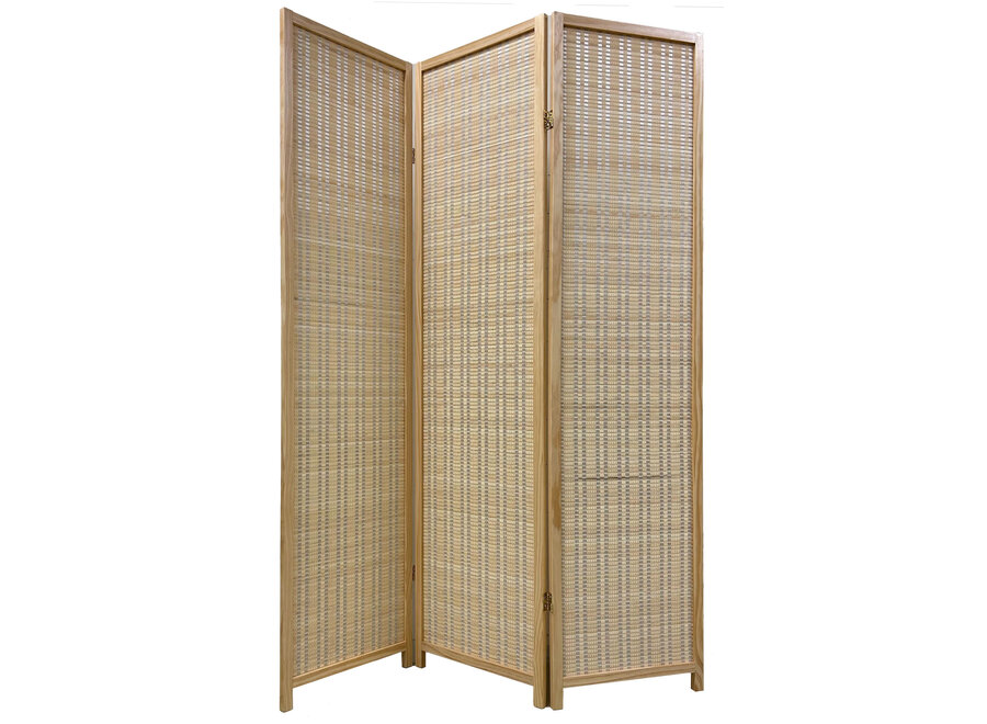 Bamboo Room Divider Natural 3 Panel W135xH180cm