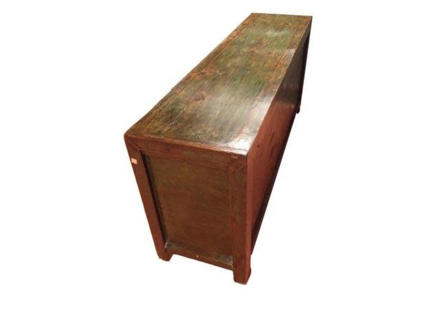 Credenza Cinese Antica Dipinta a Mano L173xP45xA75cm