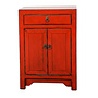 Table de Chevet Chinoise Rouge Haute Brillance L42xP32xH60cm