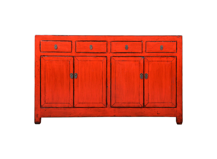 Antique Chinese Sideboard Red High Gloss W154xD40xH94cm