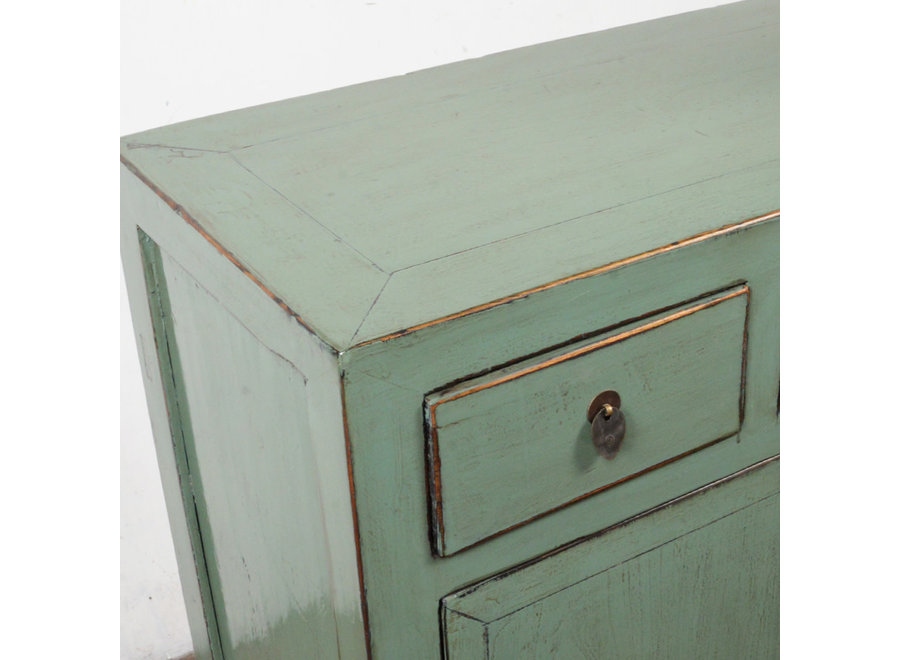 Aparador Chino Antiguo Menta Alto Brillo A102xP40xAlt107cm