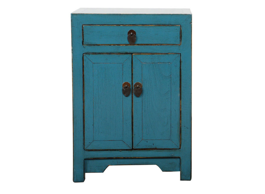 Chinese Bedside Table Blue High Gloss W42xD32xH60cm