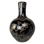 Chinese Vase Black Dragons Gold Handmade D41xH57cm