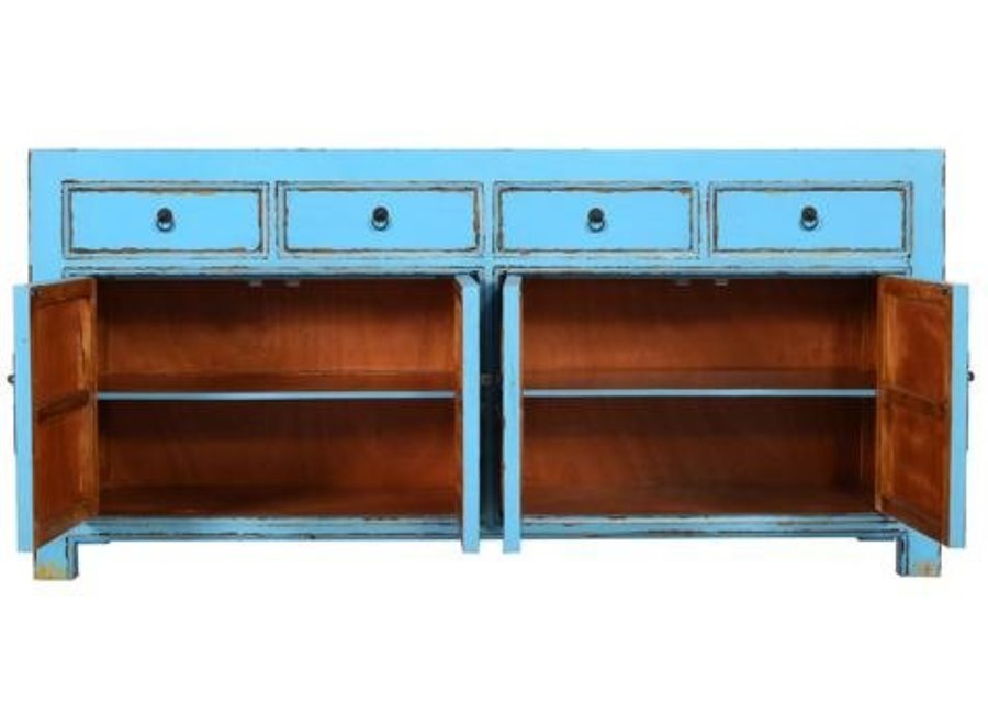 Credenza Cinese Azzurro Cielo Dipinto a Mano - Orientique Collezione L180xP40xA85cm