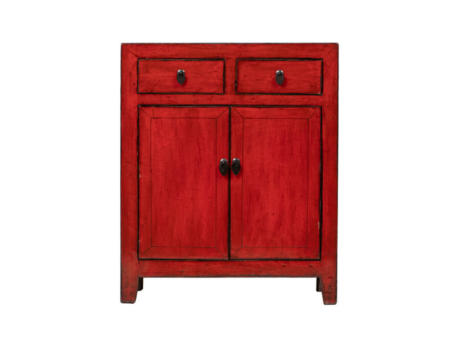 Armadio Cinese Antico Rosso Lucido L76xP40xA97cm