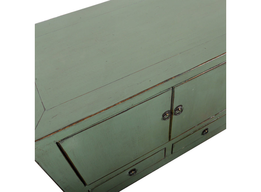 Mueble TV Oriental Antiguo Menta Alto Brillo An138xP40xAl61cm