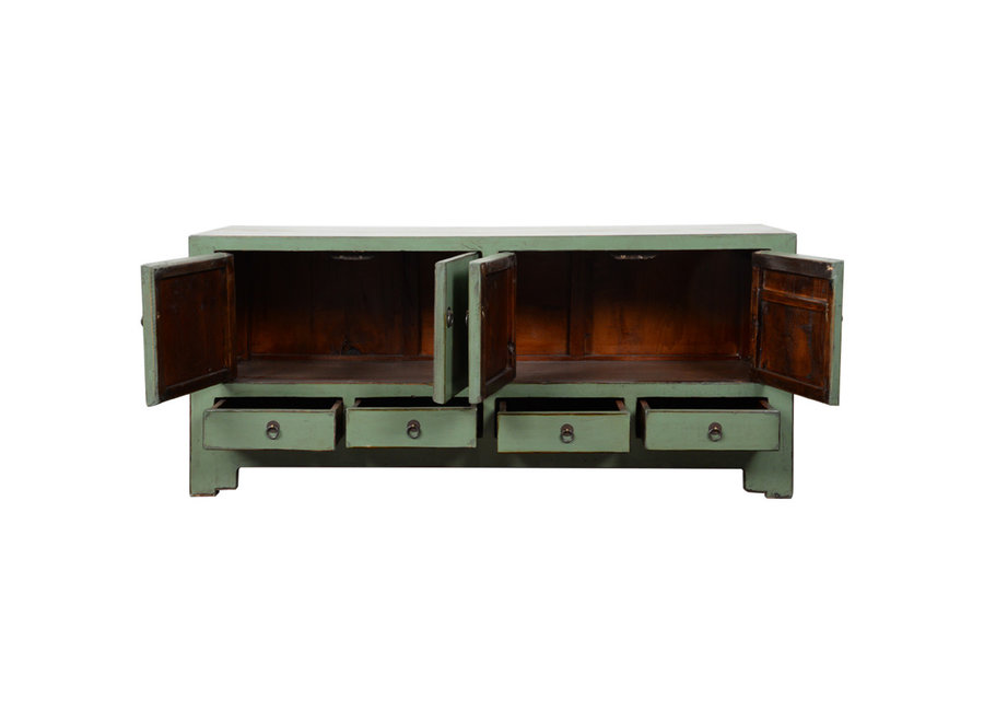 Mobile TV Cinese Antico Menta Lucido L138xP40x61cm