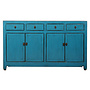 Credenza Cinese Antica Blu Lucida L154xP40xA93cm