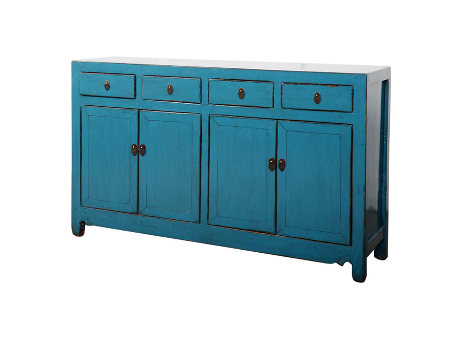 Antique Chinese Sideboard Blue High Gloss W154xD40xH93cm