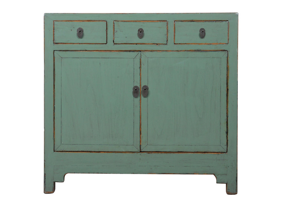 Buffet Chinois Ancien Menthe Haute Brillance L101xP40xH96cm