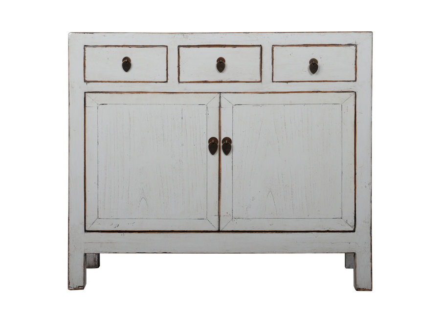 Credenza Cinese Antica Bianca Lucida L101xP39xA88cm