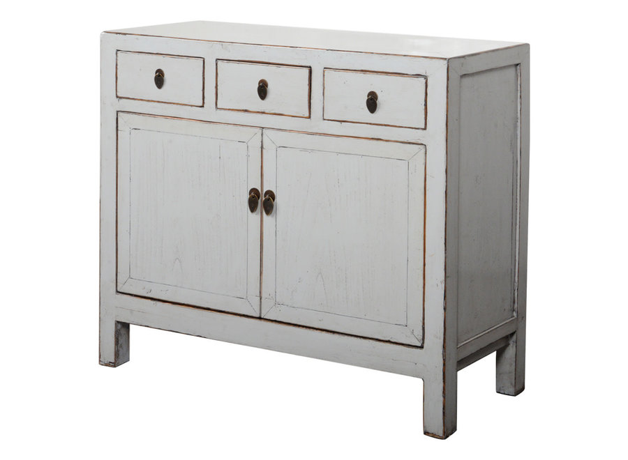 Credenza Cinese Antica Bianca Lucida L101xP39xA88cm