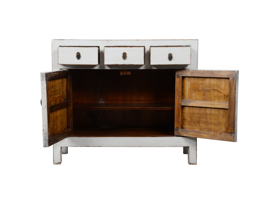 Credenza Cinese Antica Bianca Lucida L101xP39xA88cm