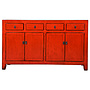 Aparador Chino Antiguo Rojo Alto Brillo A154xP40xAlt94cm