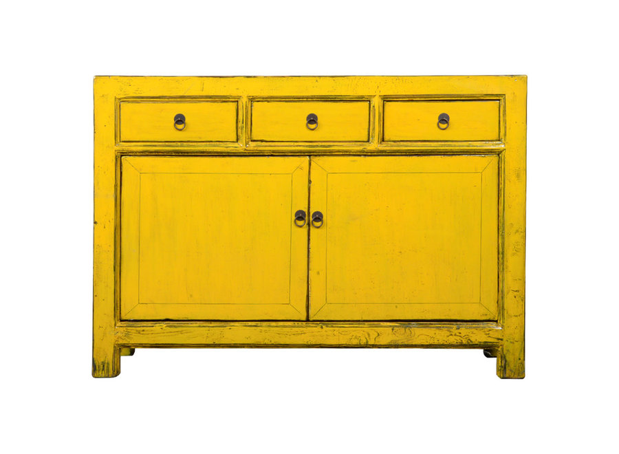 Antique Chinese Sideboard Yellow High Gloss W107xD40xH105cm