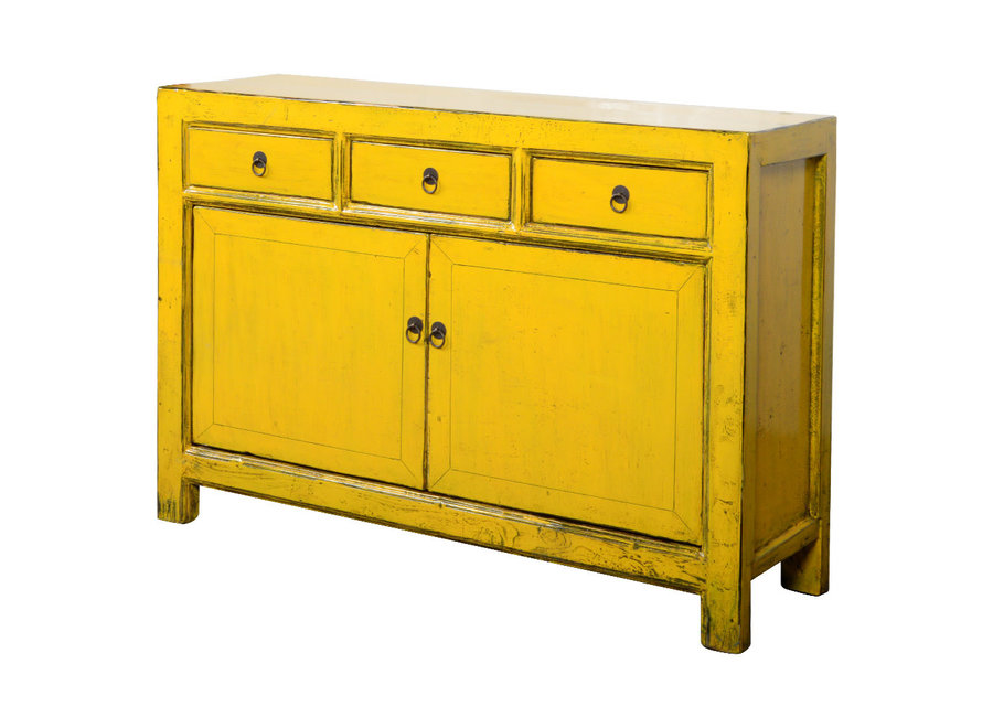 Antique Chinese Sideboard Yellow High Gloss W107xD40xH105cm