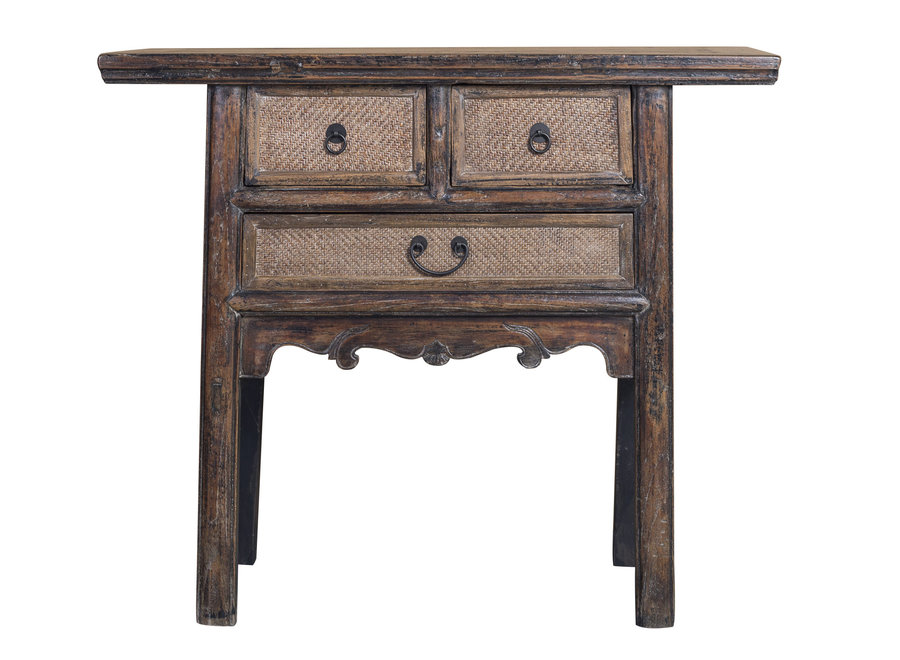 Console Chinoise Ancienne Bambou L100xP45xH86cm