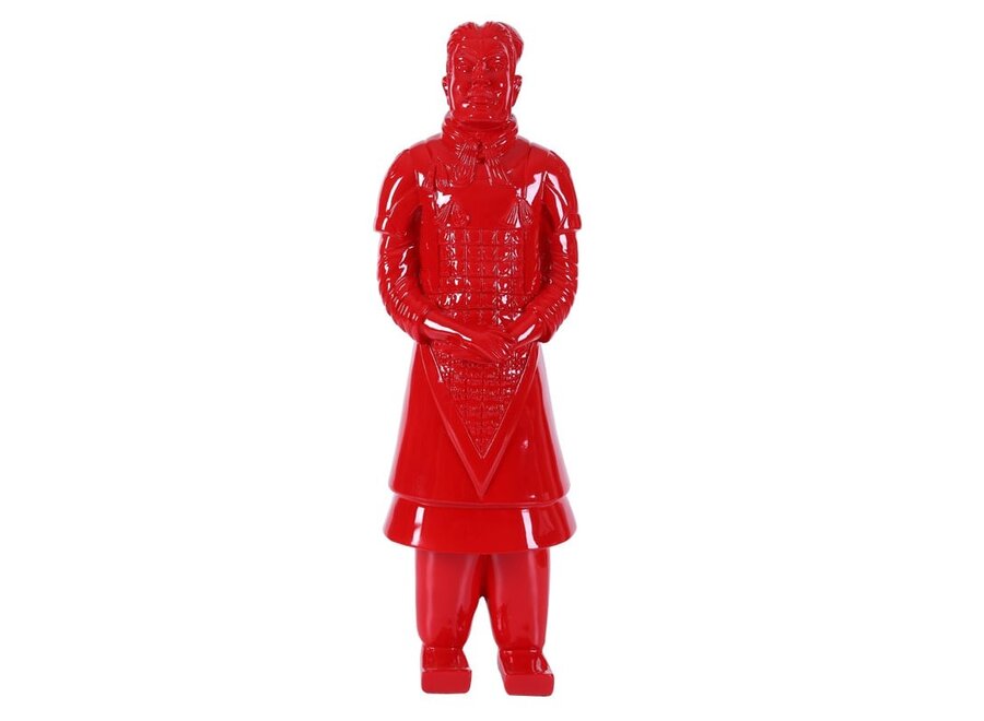 Terracotta Warrior Statue General Red W17xD15xH48cm