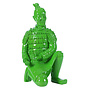 Guerrero de Terracota Arquero Arrodillado Verde An17xP15xAl32cm