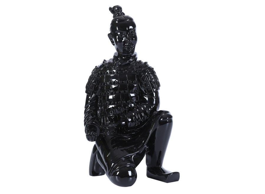 Terracotta Warrior Statue Kneeling Archer Black W17xD15xH32cm