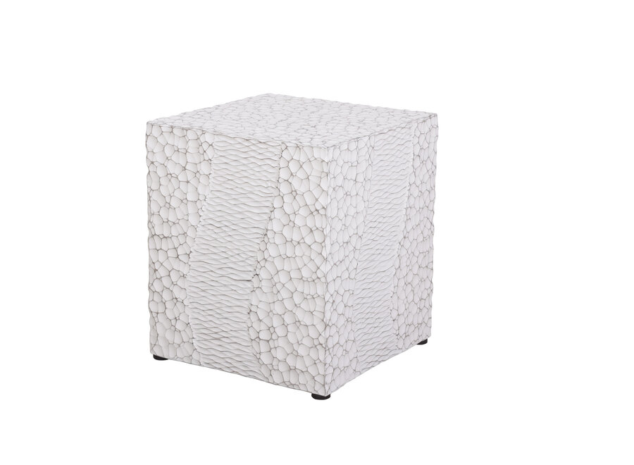 Table Basse Béton Imitation Bois - Brynn D35xH44cm