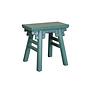 Chinese Stool Pine Green with Details W50xD23xH47cm