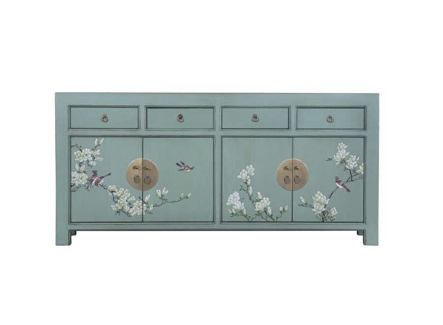 Chinese Sideboard Ash Green Hand-Painted - Orientique Collection W180xD40xH85cm