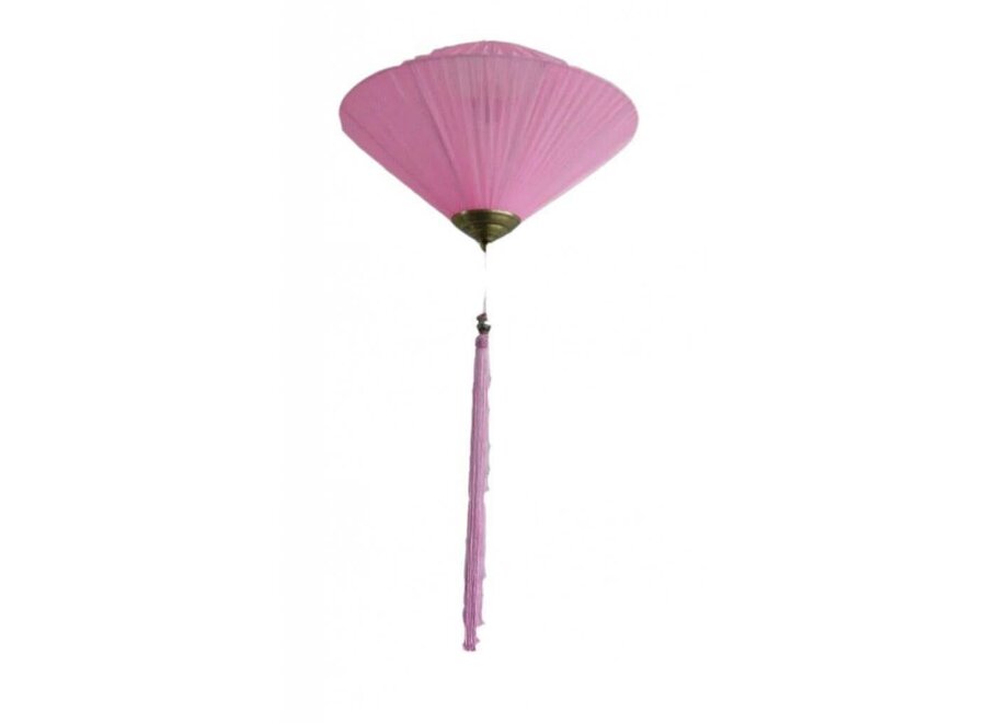 Chinesische Lampe Rosa Seide D50xH30cm
